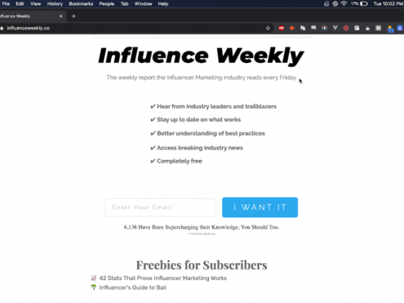 Influence Weekly 网红营销发展趋势的资讯