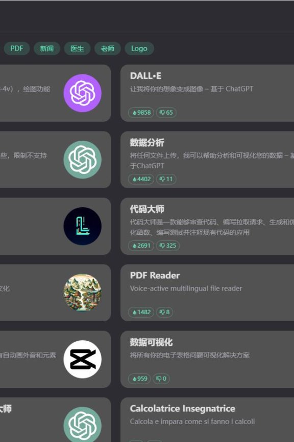 免费开源的AI系统,chatgpt web, midjourney, gpts,tts, whisper 一套ui全搞定